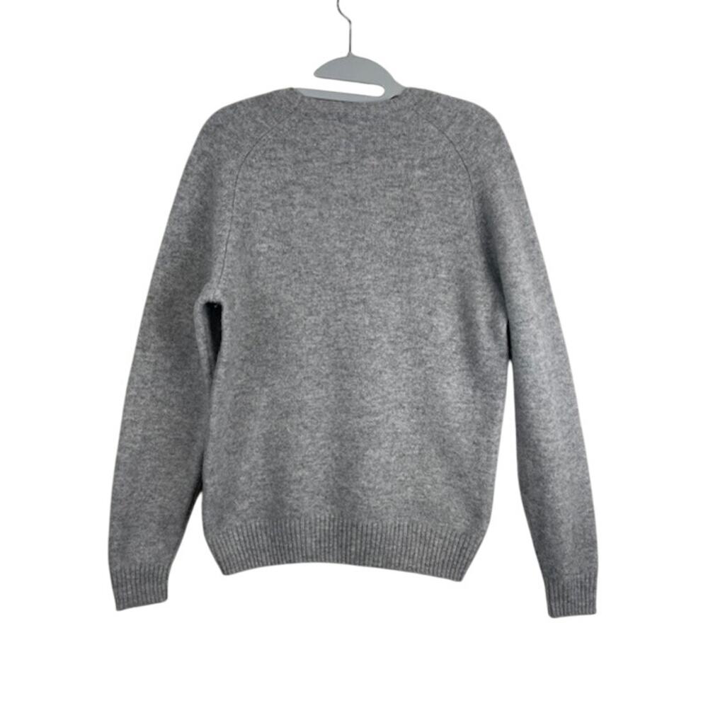 Uniqlo-Men's Gray Crewneck Size Medium 100% Wool Sweater - Picture 4 of 7